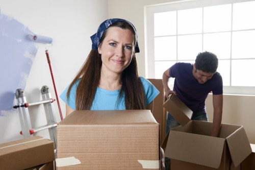 Organized storage boxes symbolizing flexible storage in Southharrow