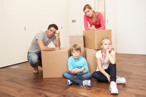 Careful loading of household items during a Southharrow flat move