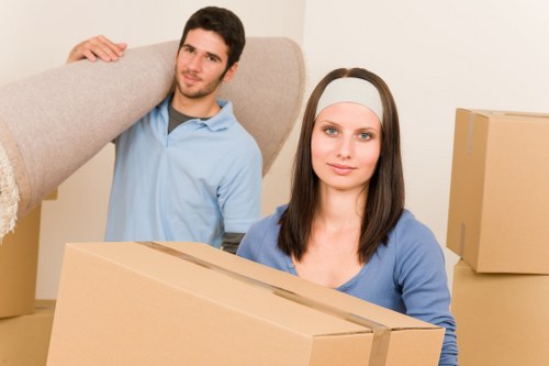 Southharrow removals team packing household items safely into boxes