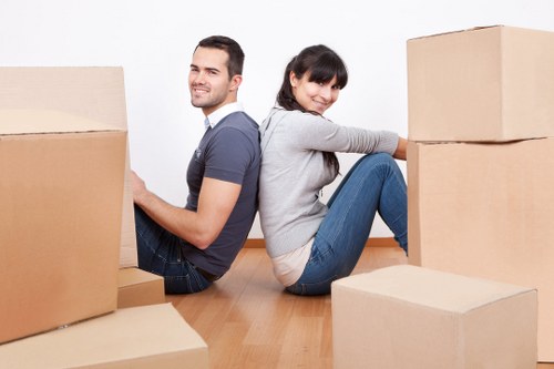 IT equipment and office assets being packed for a Southharrow office move